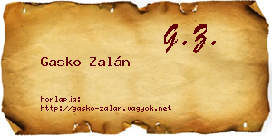 Gasko Zalán névjegykártya
